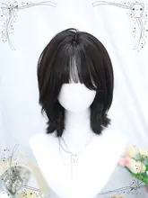 ロリータ フレンチ ショルダー ショート カーリー ヘア フルヘッドギア
