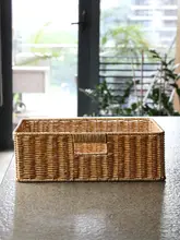 Kens ラタン風 テーブル収納バスケット【リビング用・整理整頓・お菓子収納】