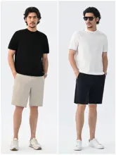 シンプルなデザインの半袖Tシャツ【メンズ・ラウンドネック・夏用】