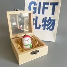 手作り木製スノーマンキーホルダー【クリスマスギフト用・バックパックやリュックに最適】
