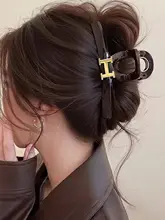 高級感漂う大ぶりH型ヘアクリップ【多毛対応・シンプルデザイン】
