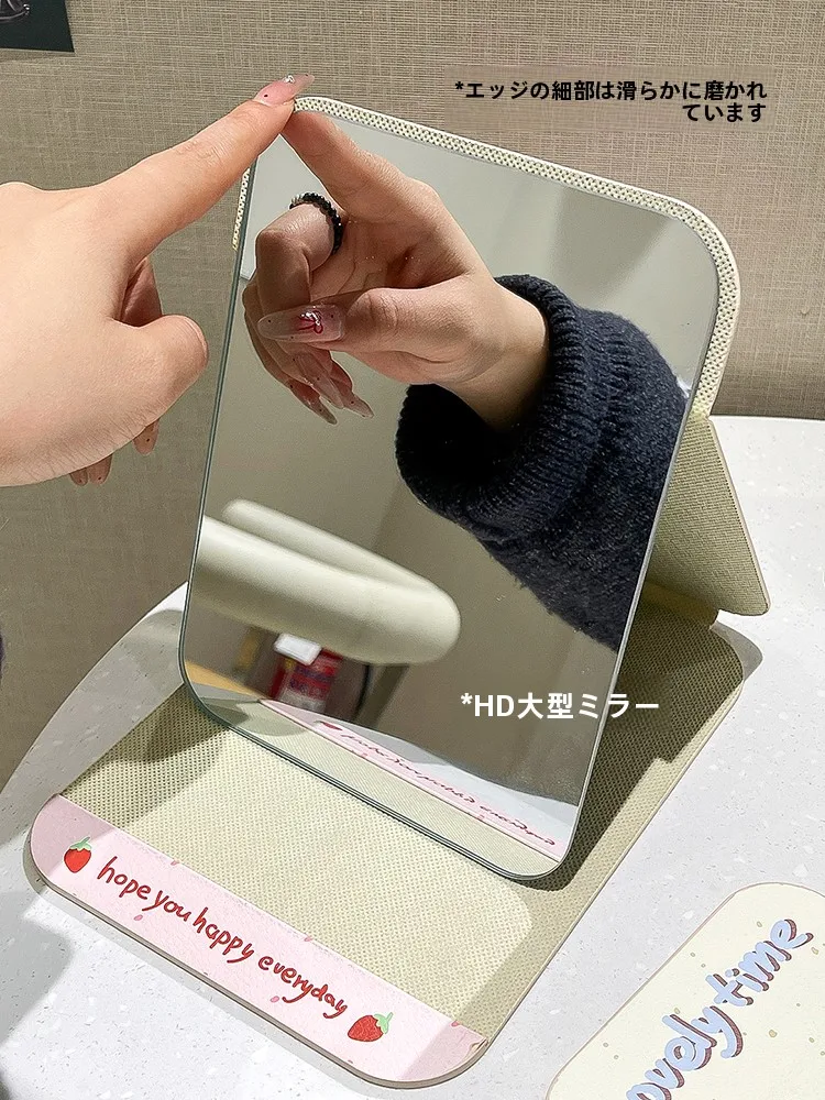可愛らしい折りたたみ化粧鏡：宿舍・ポータブル・大サイズで実用性を最大化