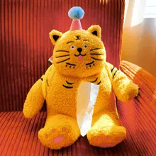 かわいい猫デザインのティッシュケース【毛並みの柔らかさ・車載用・家庭用】