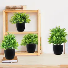 人工観葉植物ユーカリの鉢植え【リビング装飾・グリーン・プラスチック製】