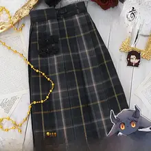 チェック柄JK制服スカート【リボン付き・秋冬用】
