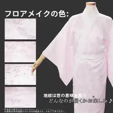 和装の下に小紋のロング着物を着た日本の伝統的な着物