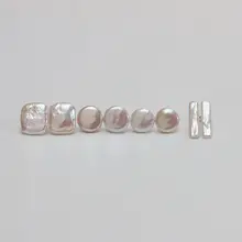 バロック淡水パールピアス【扁円・シンプル・かわいい・光沢】