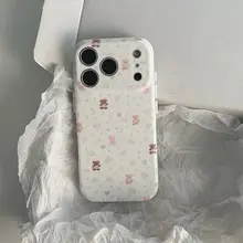可愛い満開の花柄！小熊とピンクうさぎデザイン iPhone専用カバー【衝撃吸収・デザイン性抜群】