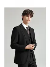 ウール混紡 メンズスーツ【結婚式・ビジネスカジュアル・ジャケット】（セットアップ対応）