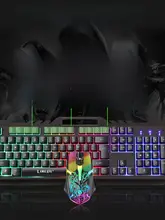 金属製有線キーボード＆マウス【透光・メカニカルタッチ・ゲーム＆オフィス用】（セットアップ対応）