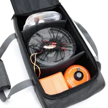 豪華なアウトドアピクニックバッグと防水調理器具【キャンプ用・持ち運びに便利・ティーセット収納】（セットアップ対応）