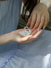 貝模様の水晶アセテートヘアクリップ【クラシック・エレガント・四季用】（セットアップ対応）