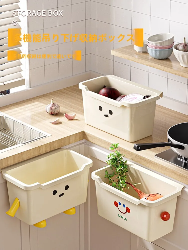 キッチン用壁掛けゴミ箱：ミニサイズで見せる収納とほこり対策を実現