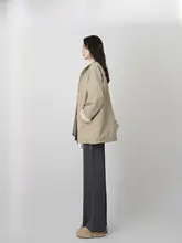 羊羔毛パッチワークのフード付きパーカー【春秋用・ボアライニング・厚手】