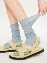 紫色バレエ風ロングソックス【極上の柔らかさ・薄手・女性用】