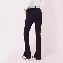 EUROPEAN TOUR 秋季用ゴルフウェア レディースロングパンツ【ファッショナブル・スリムフィット・フレアデザイン】