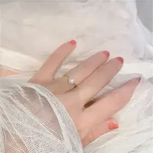 ミニパールチェーンリング【極細・シンプルデザイン・個性的】