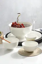 唐山骨瓷製 白色陶磁器ご飯碗セット【家庭用・おしゃれなデザイン・食器】