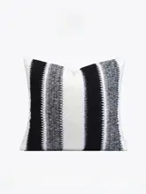 モダンデザインの黒白クッションカバー【高級感・新中式】