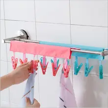 折りたたみ式携帯布製ハンガー【旅行用・浴室用・服用クリップ付き】