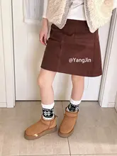 短筒ニットソックス【秋冬用・可愛いカラー・雪柄】（セットアップ対応）