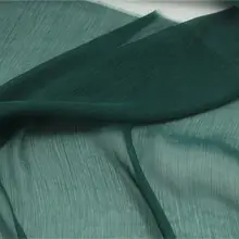 半透明の深い翡翠グリーンのストライプシフォン生地【華やかなスカートや漢服用】