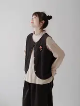 加厚コーデュロイ ラウンドネックベスト【秋冬用・リバーシブル】