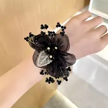 スターモチーフのオーガンジー発髪リング【エレガントなバンヘアアクセサリー・シンプルデザイン】