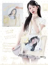 痛バッグ 推し活バッグ クリア トートバッグ 編み込み 大容量 収納 「RosyPosy」