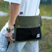 アウトドアウエストポーチ【キャンプ・登山用・多機能・キャンバス素材・男女兼用】