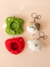 ぬいぐるみ キーホルダー バッグチャーム ねこ モコモコ キュート レディース インスタ映え 韓流 「dailylike」