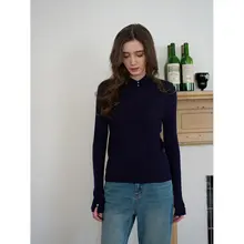 春にぴったりなニットカーディガン【フレンチカラー・薄手・細編み】