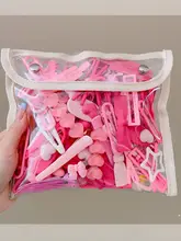 夏用 サイドバング用ヘアクリップ【ピンク系・可愛いデザイン】