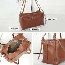 大容量牛革製ショルダーバッグ【シンプルでスタイリッシュ・女性用・デザイン】