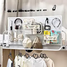 学生寮用床脇スペース拡張ボード【収納ラック・穴あけ不要・引っ掛け式】