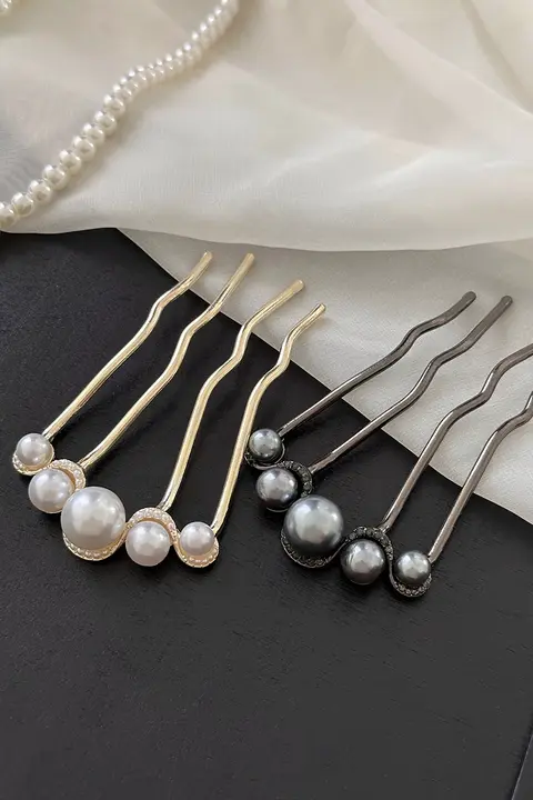 イミテーションパールU字型ヘアピン、高級ヘアピン