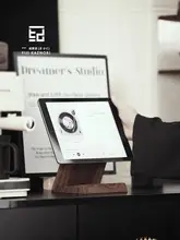 ウォールナット製デスク用スマートフォンスタンド【安定した支え・デザイン性あふれる】