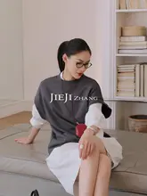 春夏用コットンブレンドノースリーブTシャツ【スタイリッシュ・体型カバー・ラウンドネック・コンパクトデザイン】