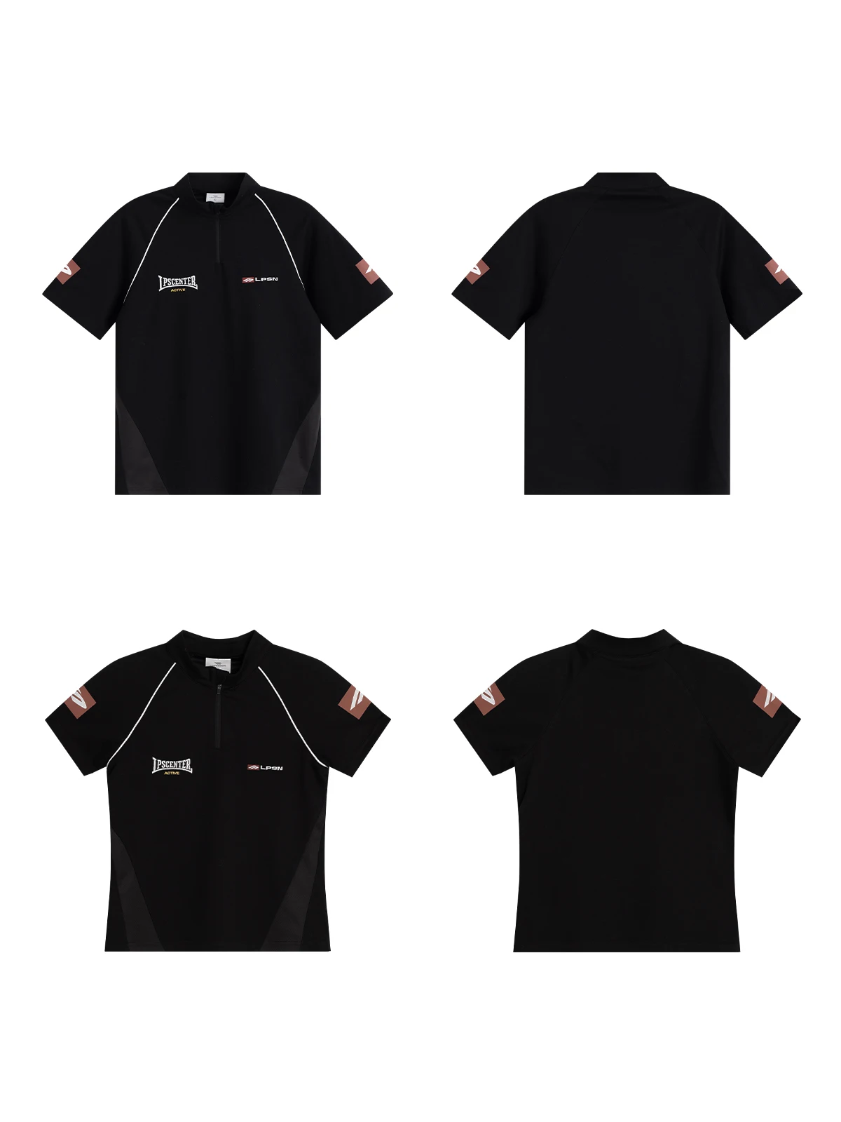 アメリカンレ トロスポーツ風半ラウンドジップTシャツ：高級スポーツウェアとしてのデザインと機能性