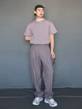 スラックス メンズ ストレート デザイン 上品 きれいめ ストリート