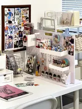 デスクスタンド式ディスプレイボード【穴あけ不要・卓上収納・小型】