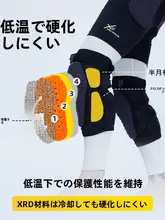 XRDスノースポーツプロテクター【男女兼用・ヒップ・膝保護・ケブラー素材】（セットアップ対応）