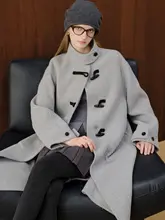 白色ショートウールダブルフェイスコート【女性用・小柄サイズ】
