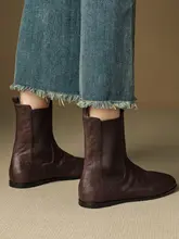 本革製 チェルシーブーツ【柔らかいソール・女性用・秋冬用・クラシックデザイン】