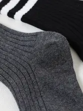 子供用ソックス【三本ライン・カラフルサメパンツに合わせて・春秋用・コットン】