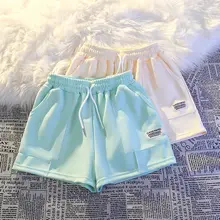 夏用ショートパンツ【白と灰色・ゆったりしたデザイン・外出にも適】