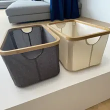 折りたたみ式 布製収納バスケット【衣類・おもちゃ・小物用・家庭用】