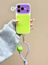 夏用カラフルデザイン大窓付きスマホケース（Apple対応・手持ちベルト付き）