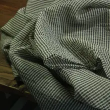 黒白ストライプのシャンブレーシャツドレス【夏用・コットンリネン・肌触りの良い】