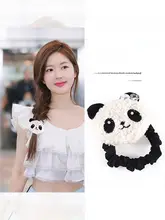 可愛いパンダデザインのファー製ヘアゴム【高弾力・耐久性あり・髪を傷めない】